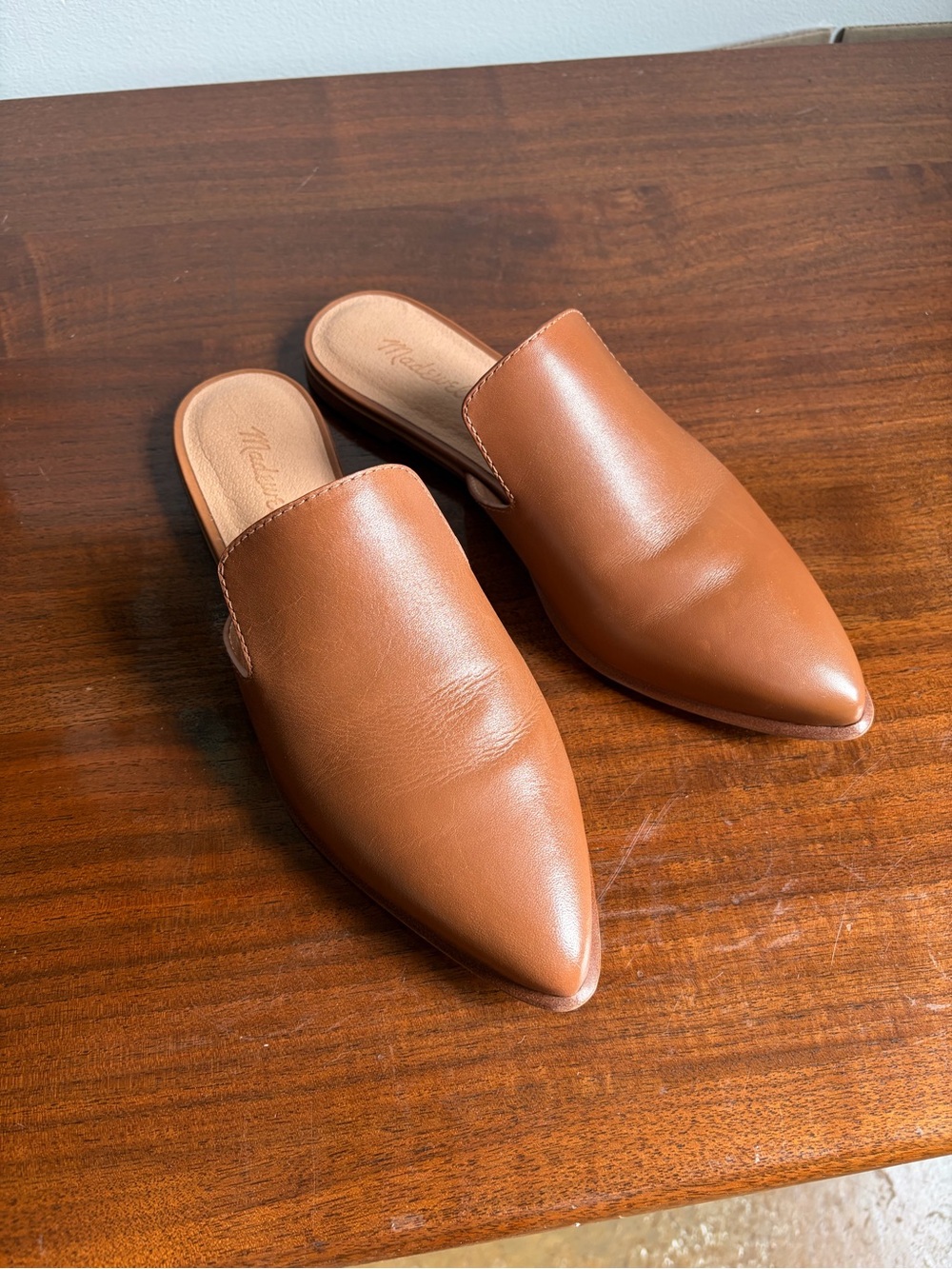 Madewell Gemma Tan Leather Mule